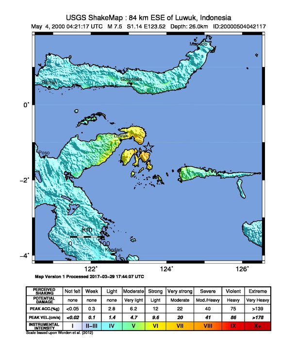 ShakeMap Intensity Thumbnail